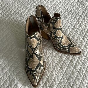 Steve Madden snakeskin booties